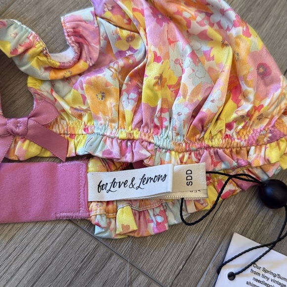 For Love & Lemons Pastel Punch Bra Floral - Picture 7 of 9